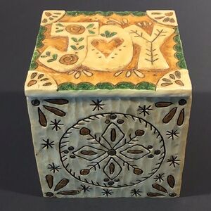 Vtg. DEMDACO Caribou Canyon JOY Christmas Box.